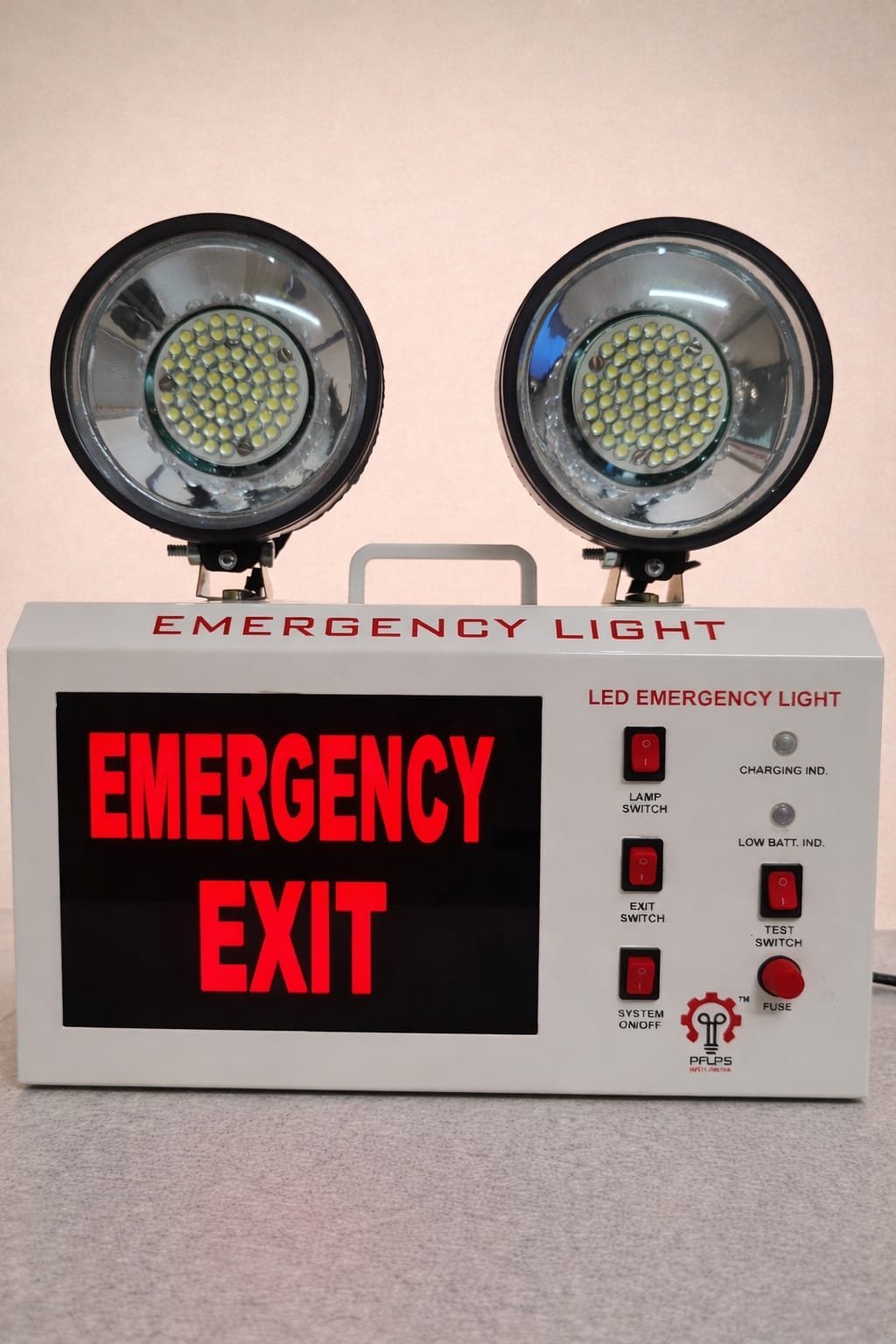 LED Emergency Exit Light with Dual Spotlight